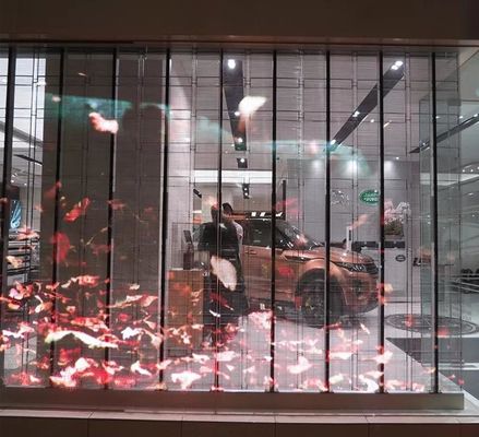 El vidrio 2.6-5.2m m transparente a todo color de la pantalla LED llevó la pared para el centro comercial